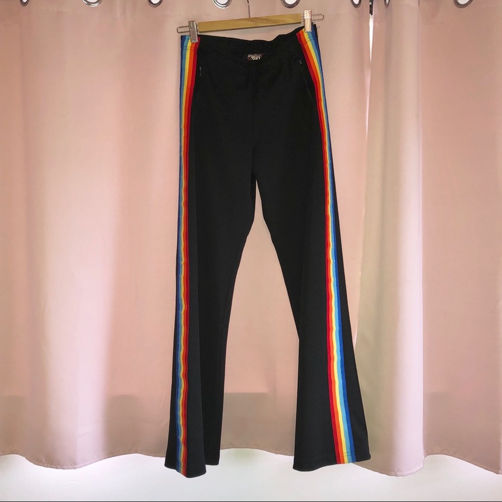 Vintage 90’s Rainbow Striped Track Pants 🌈